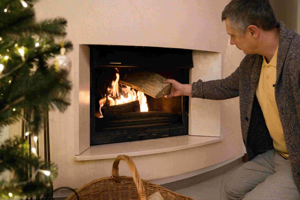 Natural Elements For Warmth in fireplace mantel